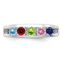 14k White Gold 3mm Genuine Family Jewelry Ring