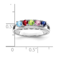 14k White Gold 3mm Genuine Family Jewelry Ring