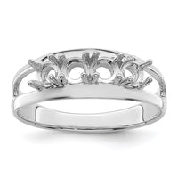 Sterling Silver Rhodium-plated Synthetic 4 Stone Mother's Ring