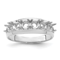 Sterling Silver Rhodium-plated Synthetic 6 Stone Mother's Ring