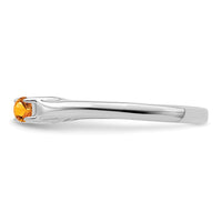 Sterling Silver Rhodium-plated Synthetic 4 Stone Mother's Ring