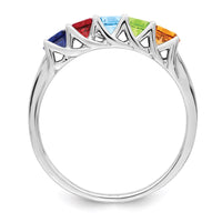 Sterling Silver Rhodium-plated Family Jewelry Mounting