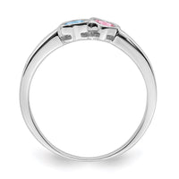 Sterling Silver Rhodium-plated Family Jewelry Mounting