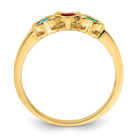 14k Genuine 3 Stone Mother's Ring