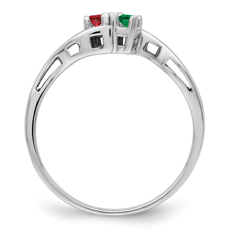 Sterling Silver Rhodium-plated Family Jewelry Mounting