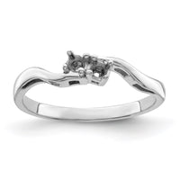 Sterling Silver Rhodium-plated Family Jewelry Mounting
