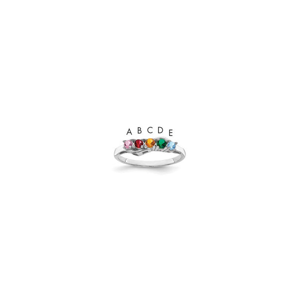 Sterling Silver Rhodium-plated Family Jewelry Mounting