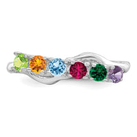 14k White Gold Family Jewelry Ring