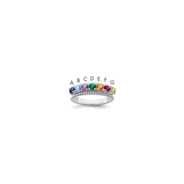 Sterling Silver Rhodium-plated Family Jewelry Mounting