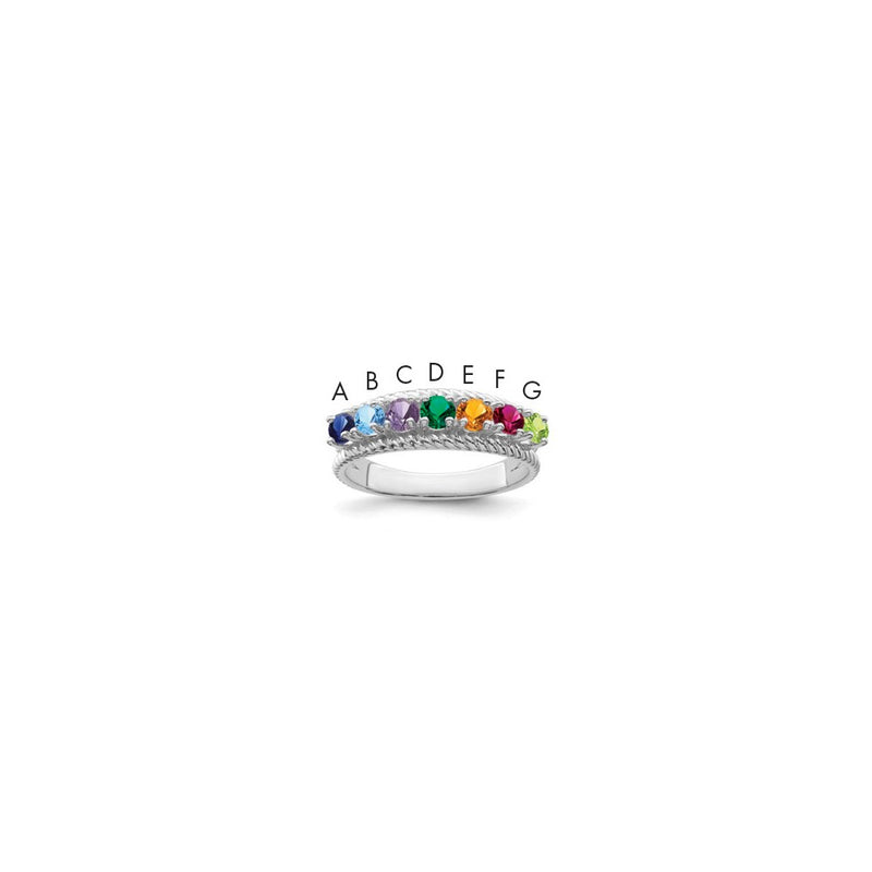 Sterling Silver Rhodium-plated Family Jewelry Mounting