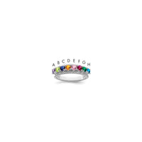 Sterling Silver Rhodium-plated Family Jewelry Ring