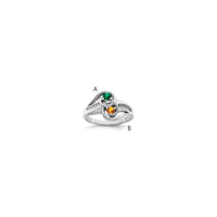 Sterling Silver Rhodium-plated Family Jewelry Mounting