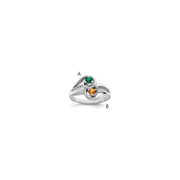 Sterling Silver Rhodium-plated Family Jewelry Mounting