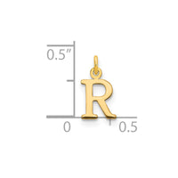 14ky Cutout Letter R Initial Pendant