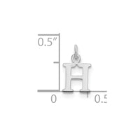 14kw Cutout Letter H Initial Pendant