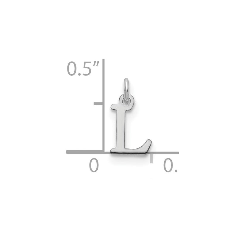 14kw Cutout Letter L Initial Pendant
