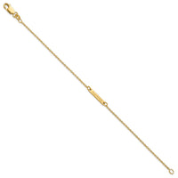 Sterling Silver/Gold-plated Brushed 1 Station Bracelet