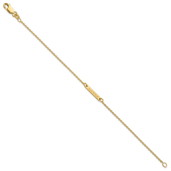 Sterling Silver/Gold-plated Brushed 1 Station Bracelet