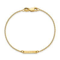 Sterling Silver/Gold-plated Brushed 1 Station Bracelet