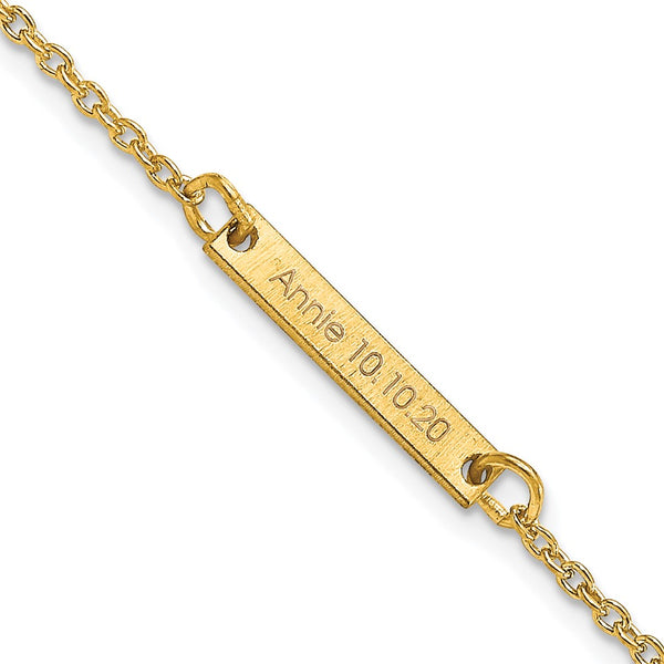 Sterling Silver/Gold-plated Brushed 1 Station Bracelet