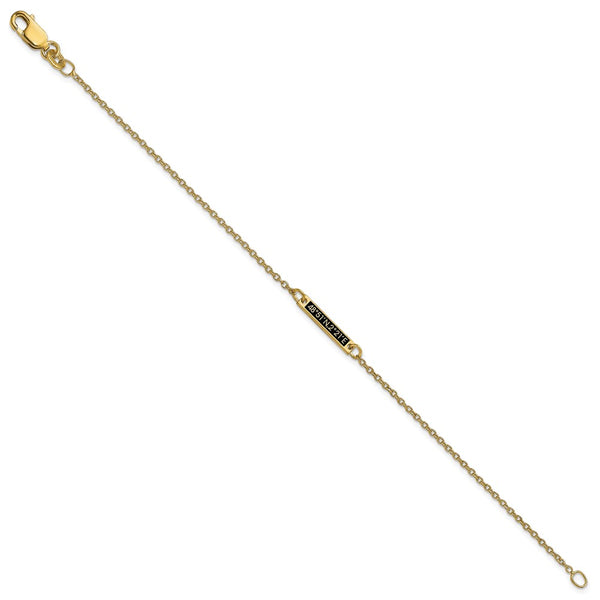 Sterling Silver/Gold-plated Brushed 1 Station w/Epoxy Bracelet