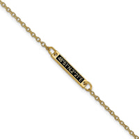 Sterling Silver/Gold-plated Brushed 1 Station w/Epoxy Bracelet