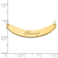 SS/Gold-plated Medium EDWARDIAN SCRIPT Curved Bar Necklace