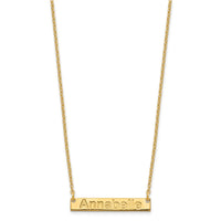 Sterling Silver/Gold-plated Small ARIAL ROUNDED Bar Necklace