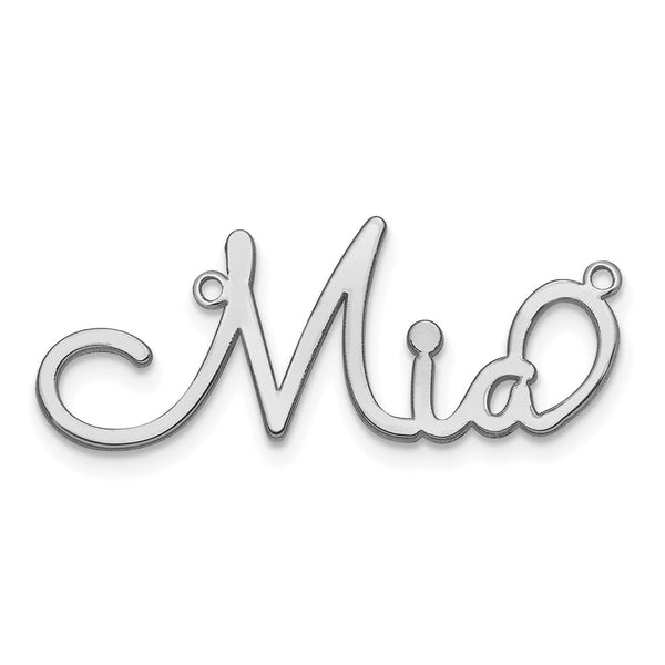 SS/Rhodium-plated Polished Sacramento Font Name Plate