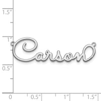 SS/Rhodium-plated Polished Sacramento Font Name Plate