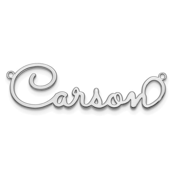 SS/Rhodium-plated Polished Sacramento Font Name Plate