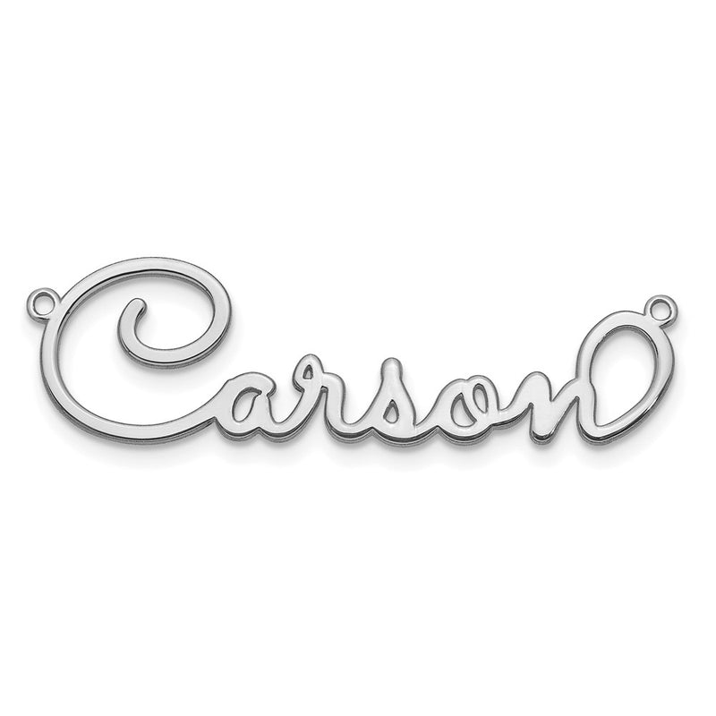 SS/Rhodium-plated Polished Sacramento Font Name Plate