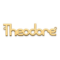 Sterling Silver/Gold-plated Polished Name Plate