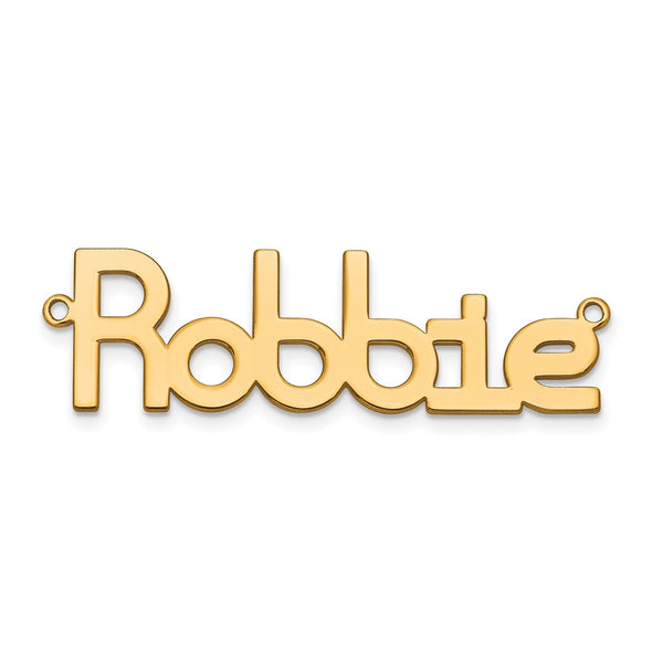 Sterling Silver/Gold-plated Polished Name Plate