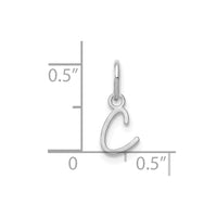 14KW Upper case Letter C Initial Charm