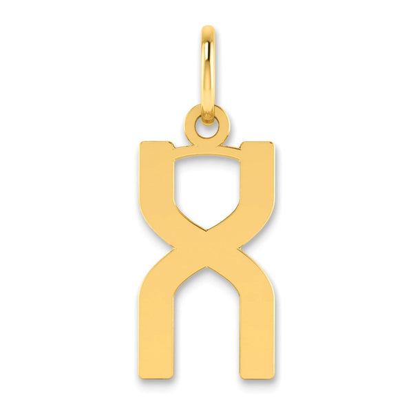 14ky Letter X Initial Pendant