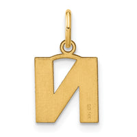 14ky Letter N Initial Pendant