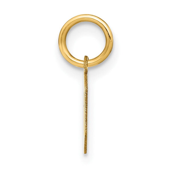 14ky Lowercase Letter O Initial Pendant