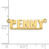 14k Yellow Gold Underlined Name Plate