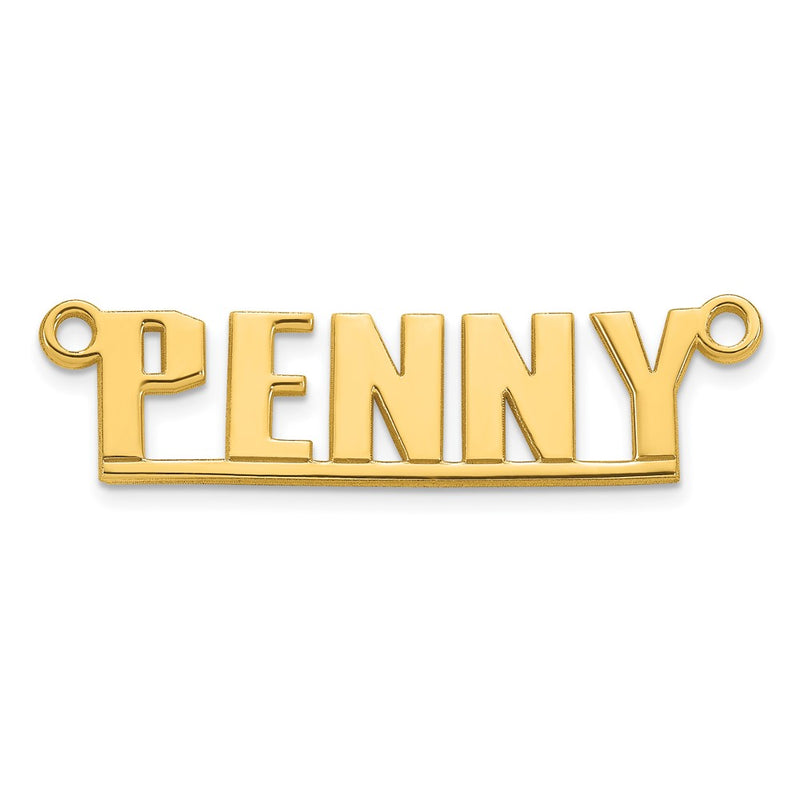 14k Yellow Gold Underlined Name Plate