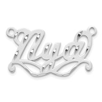 14k White Gold Diamond-cut Sunglass Name Plate