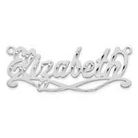 14k White Gold Diamond-cut Sunglass Name Plate