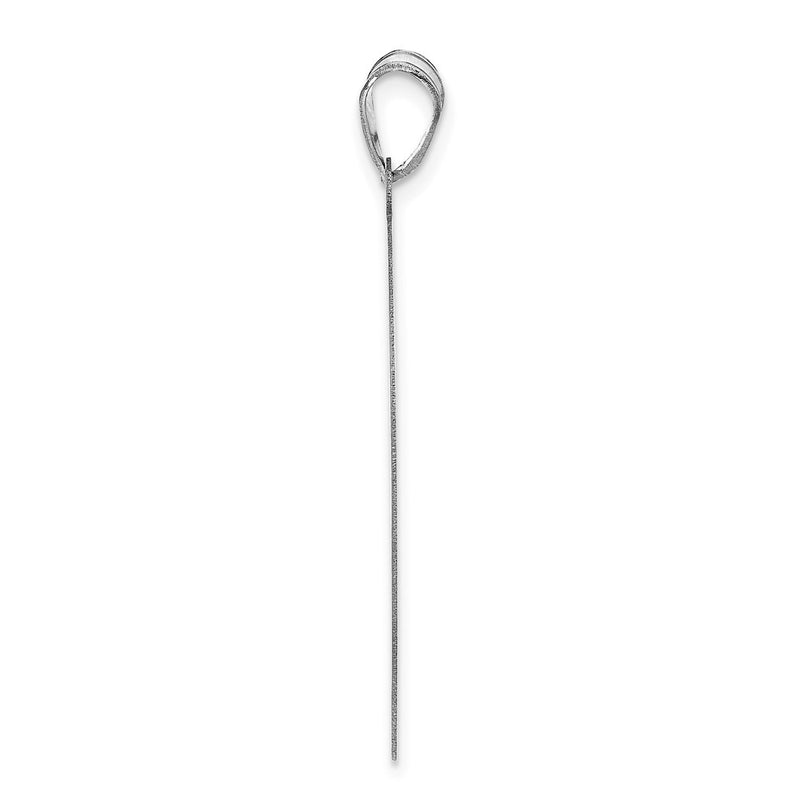 10k White Gold Large Round Monogram Pendant