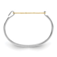 SS/Gold-plated Monogram with Sterling Silver Bangle