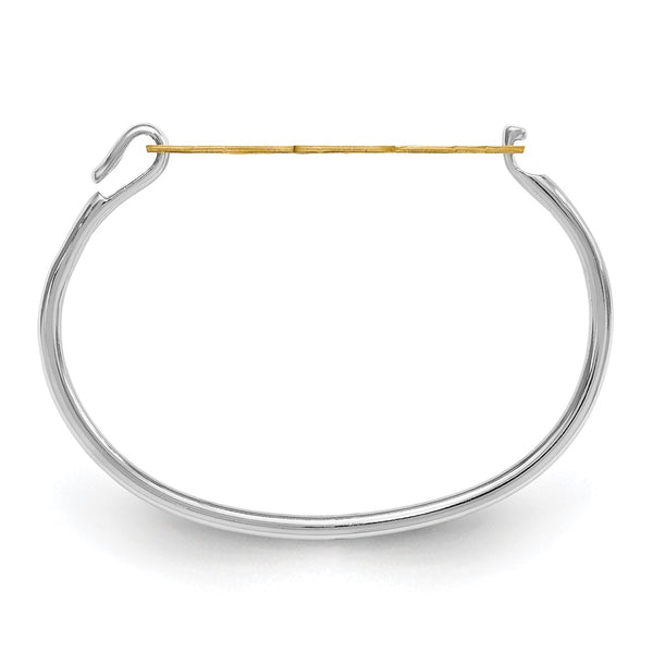 SS/Gold-plated Monogram with Sterling Silver Bangle