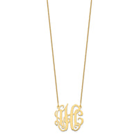 14k Yellow Gold Small Monogram Necklace