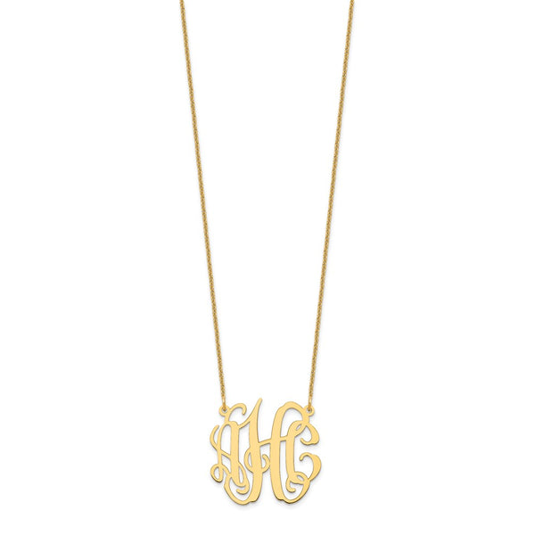 14k Yellow Gold Small Monogram Necklace