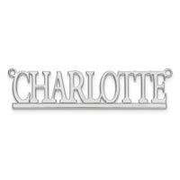 Sterling Silver/Rhodium-plated Underlined Name Plate