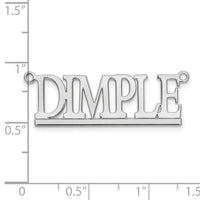 Sterling Silver/Rhodium-plated Underlined Name Plate