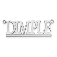 Sterling Silver/Rhodium-plated Underlined Name Plate